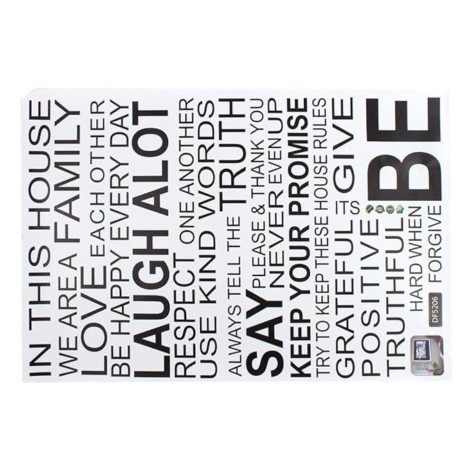 eDealMax Inglés Sentencias del patrón del hogar extraíble etiqueta de la pared del papel pintado de la decoración - - Amazon.com