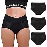 Bambody Absorbent Panties, Period Underwear for Women and Teens - All-Day Long - Overnight Protection- Postpartum, Leakproof