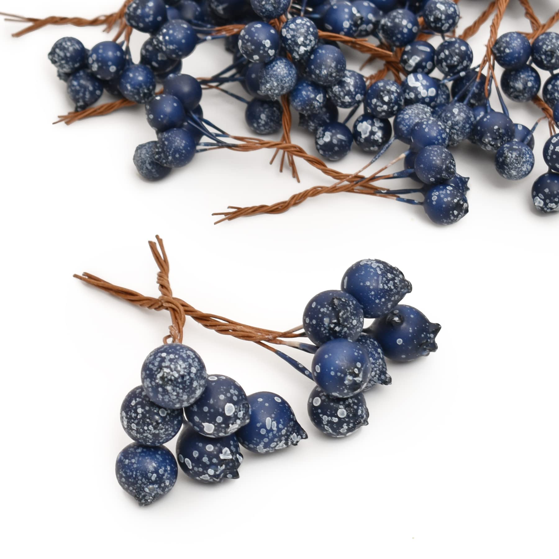 HUIANER 30PCS Artificial Berries Fake Berry Artificial Fruits for Wedding DIY Bridal Bouquet Home Kitchen Party Decoration (Blue)