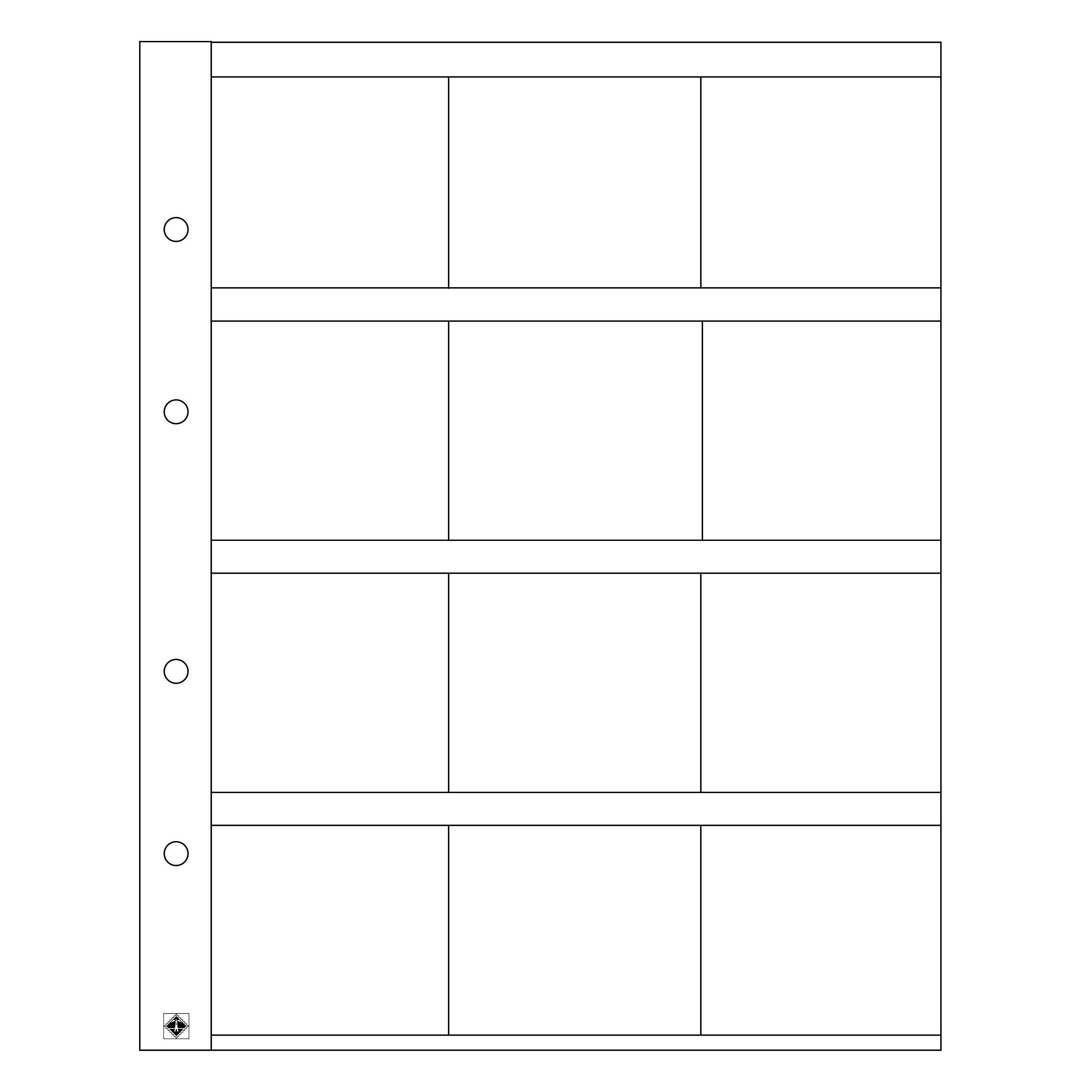 Leuchtturm 309197 Optima K50 coin sleeves, 12 crystal-clear compartments for coins and coin frames up to 50x50 mm in size - pack of 5