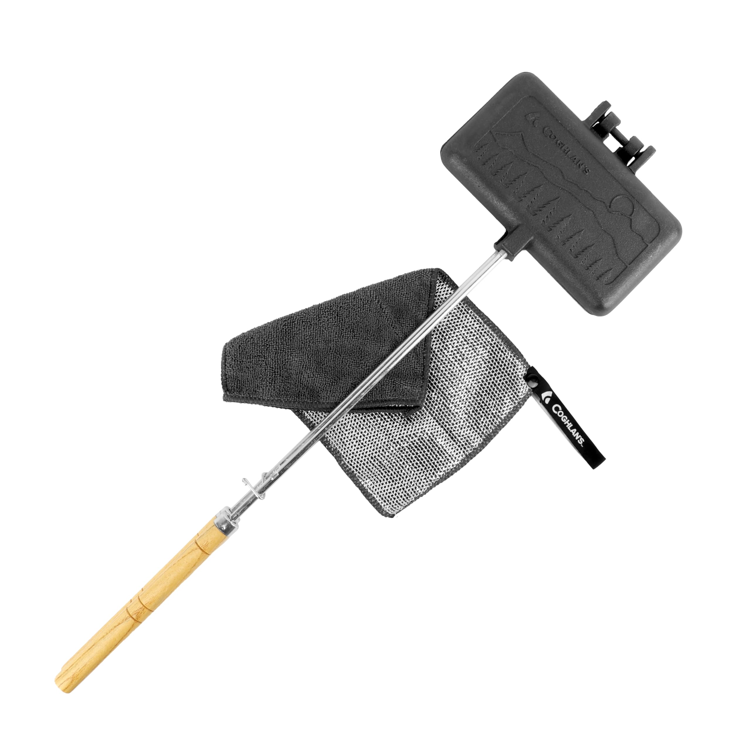 Coghlan's Double Cast Iron Camp Cooker - Pre-Seasoned Pie Iron Sandwich Maker with Heat-Resistant, Removable Handles, Easy-to-Clean for Toasted Pies, Grilled Sandwiches, and Meats, Campfire Cooking Image