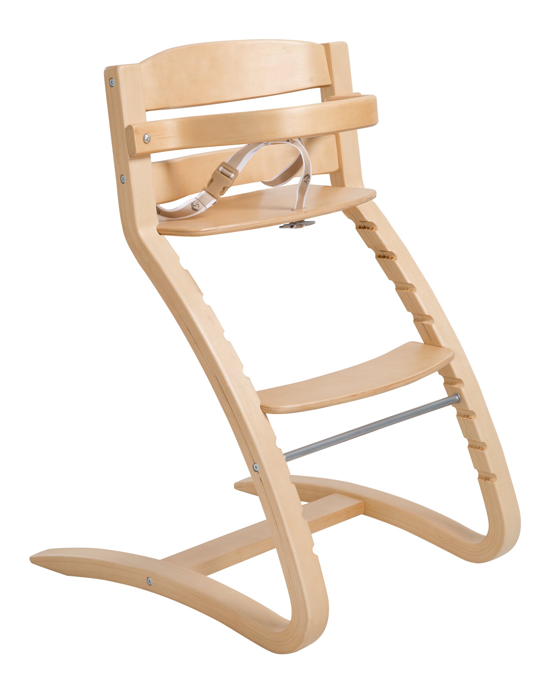 Roba 'Grow Up' Stair High Chair Modern Wooden High Chair Grows with Your Child from Baby High Chair to Youth Chair, Wood, Natural