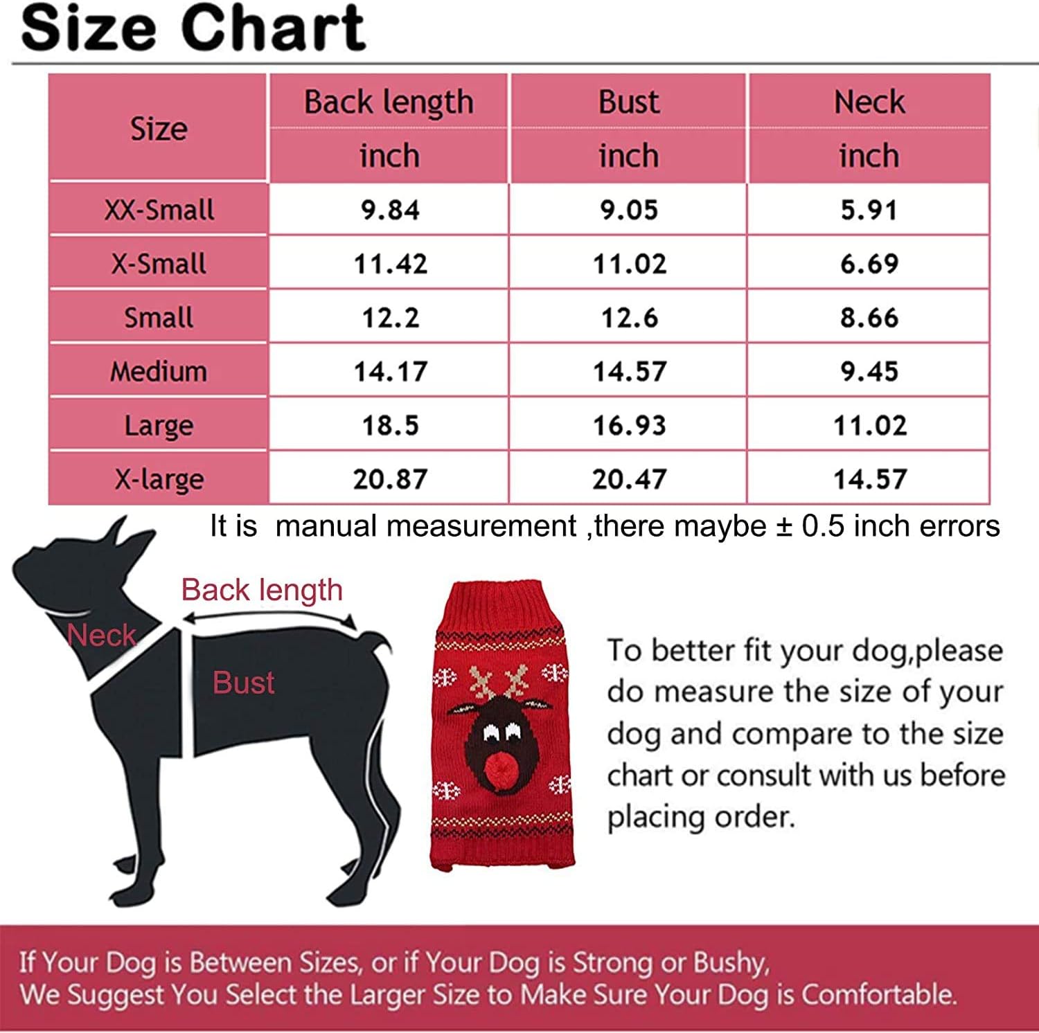 PETCARE Pet Dog Sweater Pet Clothes Puppy Cat Winter Warm Clothes Turtleneck Christmas Reindeer Knitting Pattern Knitwear Costume - Image 3