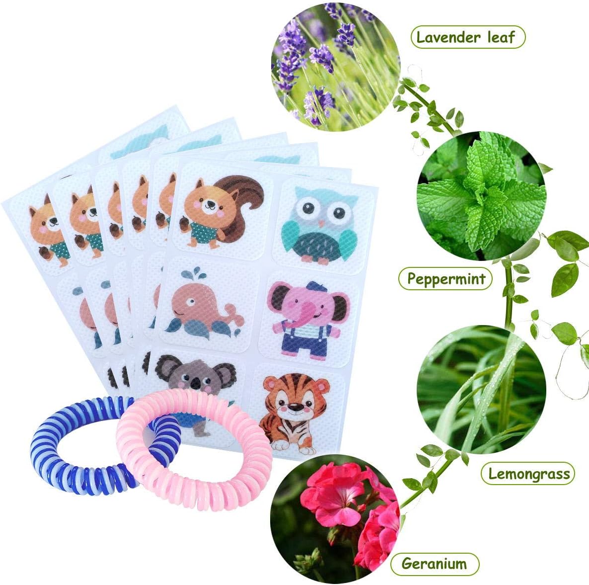 120 Pcs Patch, Resealable Stickers with 2 Bracelet- for Family Kids, Adults & Pets, 100% Natural Materials, DEET-Free, Non Toxic, Waterproof Safe Travel Sticker: Health & Personal Care