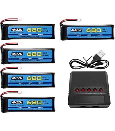 Amazon.com: 3.7V 30C 520mAh Battery for XK K110 110S V977 6CH