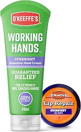 O'Keeffe's Working Hands Overnight 80ml & Lip Repair Overnight 7g Twin Pack view 1