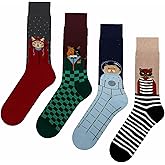 KiiKiiPaNa Cat socks,gifts for cat lovers,animal Socks,suitable for men and women, shopping, home, sports, outing (4 pairs per box)