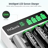 HiQuick LCD 4-Slot Battery Charger for AA/AAA Ni-MH Ni-Cd 1.2V Type C Input view 3