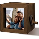 UNIGIFTIME Custom Flip Photo Box, Personalized Photo Flip Book Frame Animation Machine, Custom Hand-crank Flipbook Box Album with Light, Valentines Day Birthday Gifts for Couples