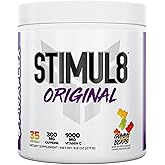 FINAFLEX STIMUL8 Original Pre-Workout, Gummy Bears - Energy, Strength & Endurance for Men & Women - with Caffeine, Beta-Alanine & Vitamin C - 35 Servings