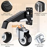 SOLEJAZZ Workbench Caster Kit 300KG Heavy Duty Retractable Wheels 4 Pack Steel view 2