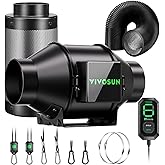 VIVOSUN G4 Air Filtration Kit, Inline Fan, Controller, Carbon Filter, Duct | AeroZesh Inline Fan, Speed Controller, Carbon Filter &amp; 8' Ducting, Cooling Ventilation, Grow Tent, Indoor Grow, Hydroponic