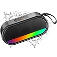 Portable Bluetooth Speaker with LED Lights, 24W Loud Sound Punchy Bass, Portable Wireless Up to 10H Playtime, Built-in Mic Bluetooth 5.3, IPX6 Waterproof Wireless Speaker for Home/Outdoor/Party/Beach