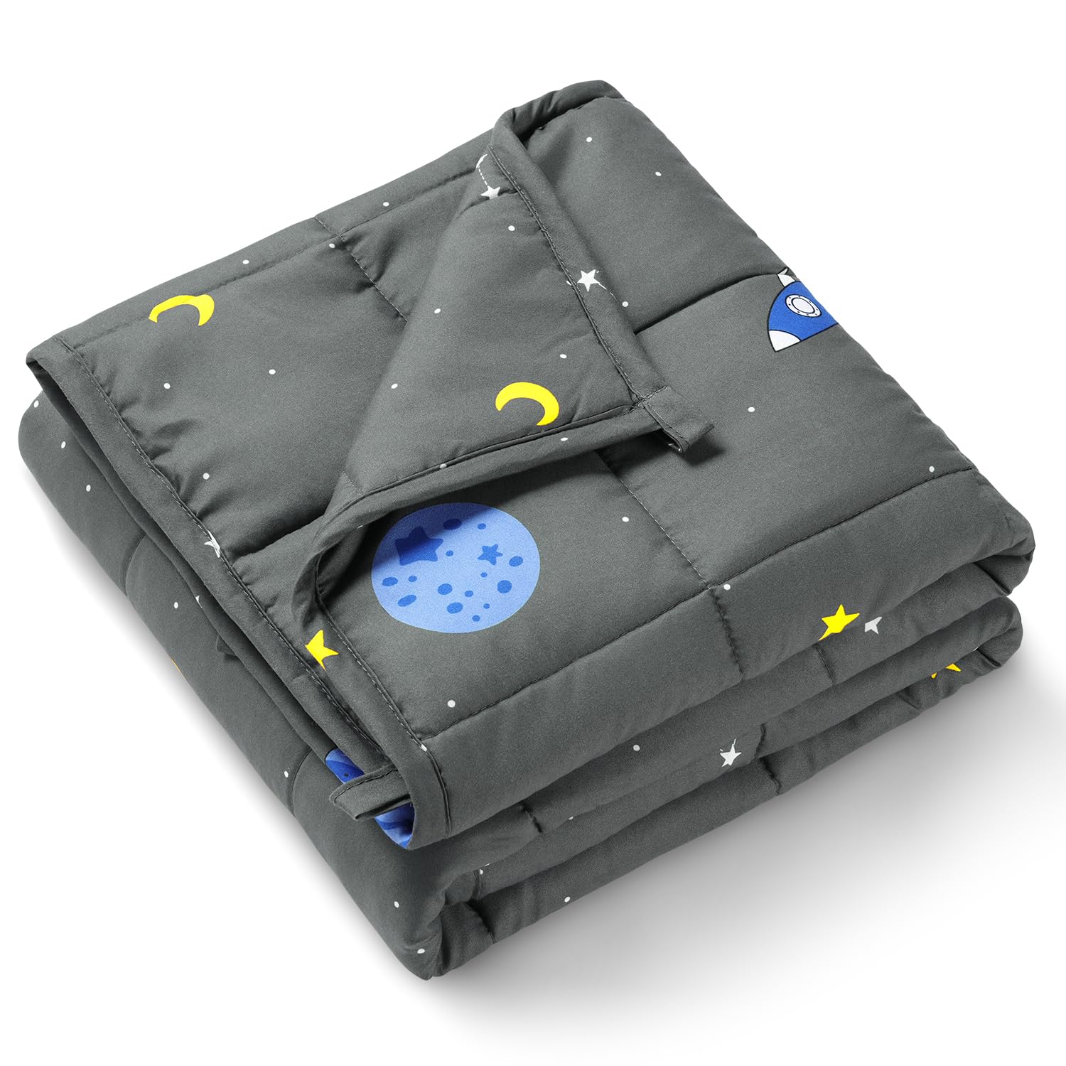 Mr. Sandman 5 lbs Weighted Blanket for Twin Size Bed, Perfect for 40-60lb Breathable Heavy Throw Blankets for Sleeping - 36" x 48" Space Grey Image