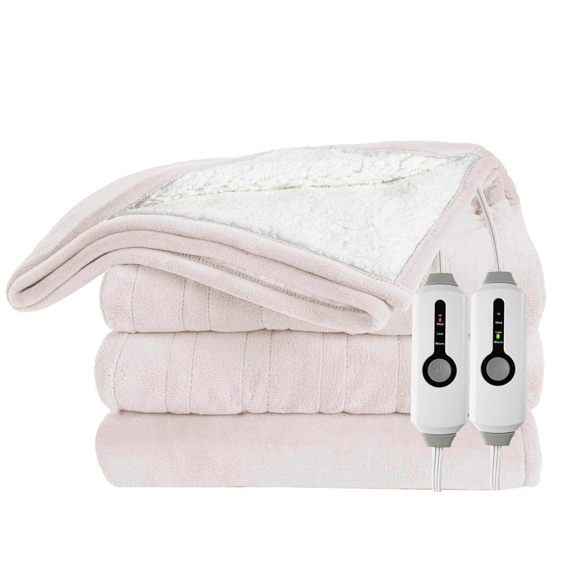 Photo 1 of **FACTORY SEALED** ONDAN Electric Heated Blanket 84"x90" Queen Size Microplush Cover Blanket, 4 Heat Settings & 10 Hours Auto Off, Cozy & Warm for All Night, Machine Washable, Beige