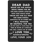 TGCNQ Father's Day Gifts for Dad from Son, Fathers Day Card for Dad, Wallet Card Insert