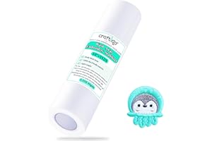 Craftido Wash Away/Water Soluble Embroidery Stabilizer Backing&Topping 10" x 5 Yd/roll for Most Hoops 1.5oz Light Weight for Machine Embroidery and Hand Sewing