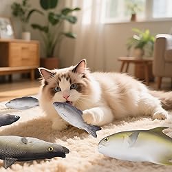 jiebor 6PCS Fake Fish Realistic Toy Artificial