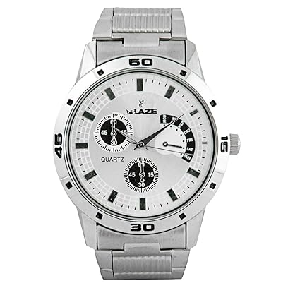 Blaze BZ-TW000y407 White Dial with Stainless Steel Strap Analogue Watch for Men