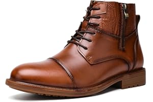 Holy dove Mens Cap Toe Chukka Boots Casual Oxford Dress Boot Mid-Top Fashion Comfortable Boot Shoes for Men