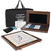 Two Lines Anyway Board Game &ndash; Strategy Game for Kids, Adults &amp; Family, Ages 7+, 2-12 Player &ndash; Walnut Wooden Game, Handcrafted Heirloom