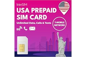 travSIM USA SIM Card with 4G/5G Speeds | Stay Connected with Unlimited Data, Talk & Text | SIM Card USA Offers a 5-Day Plan f