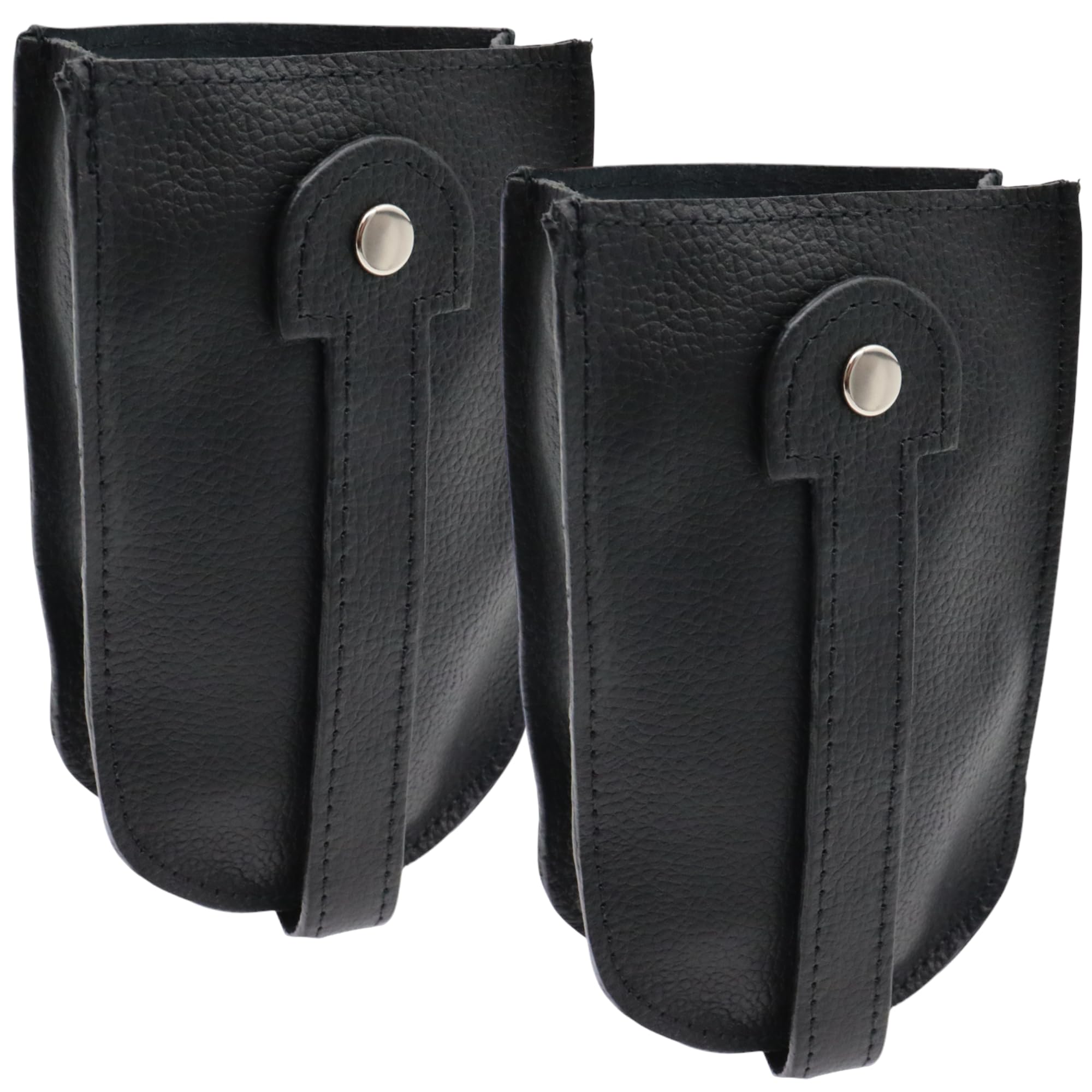 Safekeepers Leather Bell Key Case- – XL Pouch for Long Keys – Men’s Women’s Unisex (Black, Basic)