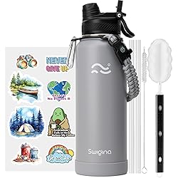 Swigina [2-IN-1 LID] Insulated Water Bottle with