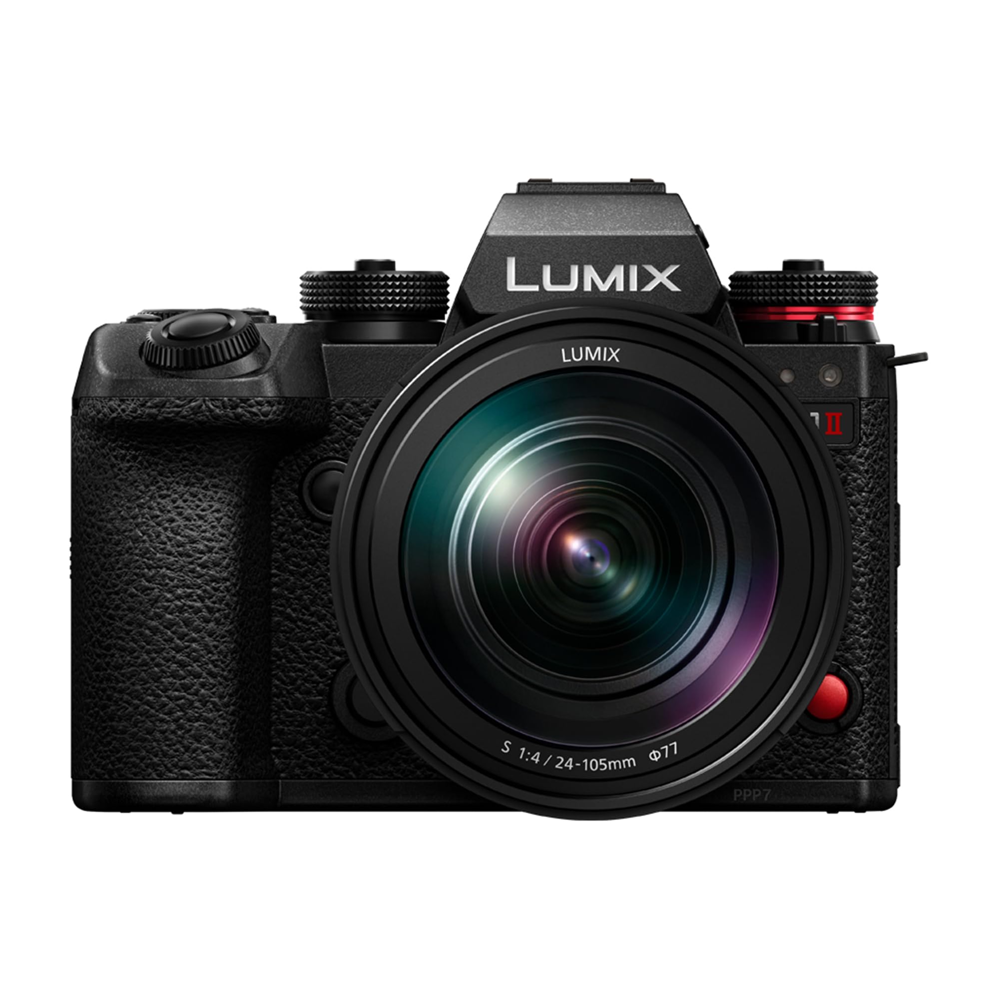 Panasonic LUMIX S1II Fotocamera Mirrorless Full Frame, 24MP, 4K 120p, 5.1K 60p Open Gate, ProRes RAW, AF di Fase Ibrido, Attacco a L, con Obiettivo 24-105mm F4, Nero