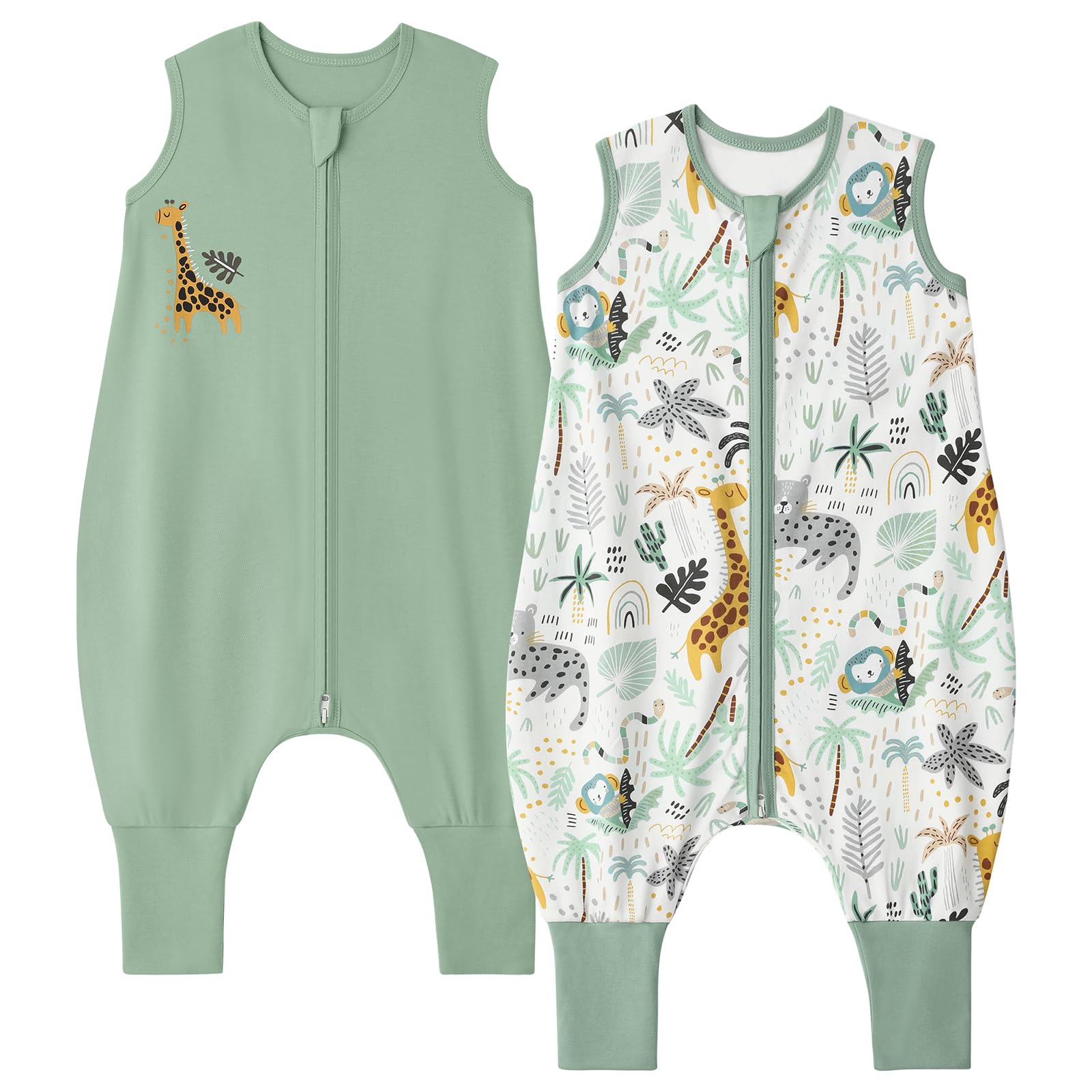 Photo 1 of Yoofoss Toddler Sleep Sack With Feet 3-4T 100% Organic Cotton Baby Sleep Sack with Legs Toddler Wearable Blanket with 2-Way Zipper