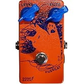 SonicGeek FuzzCat Guitar Fuzz Pedal Handmade FF Vintage 60s Circuit Enhanced Clean-Up Response for Studio &amp; Live Performance