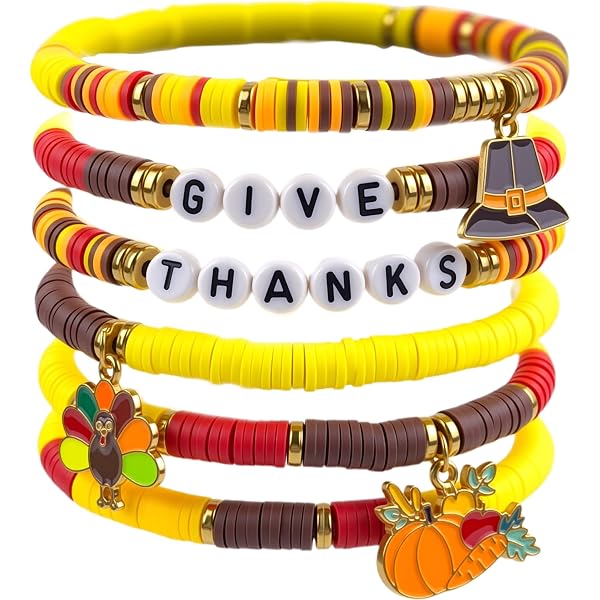 XOCARTIGE Thanksgiving Jewelry Set - Chunky Pumpkin Maple Leaf Turkey Necklace, Bracelet, Earrings, Fall Holiday Gift