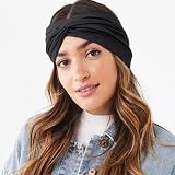 DRESHOW 4 Pack Turban Headbands Women Wide Vintage Knotted Hair Accessories view 4