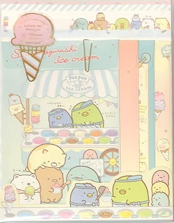 Amazon Com San San X Sc G Pen Pen Ice Cream Letter Set Lh64101 Office Products