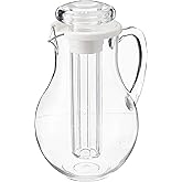 Winco Polycarbonate Water Pitcher with Ice Tube Core, 2-Quart