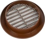 Vent Systems 80 mm Brown Pack of 5 Round Air Vent Cover with Insect Screen view 6