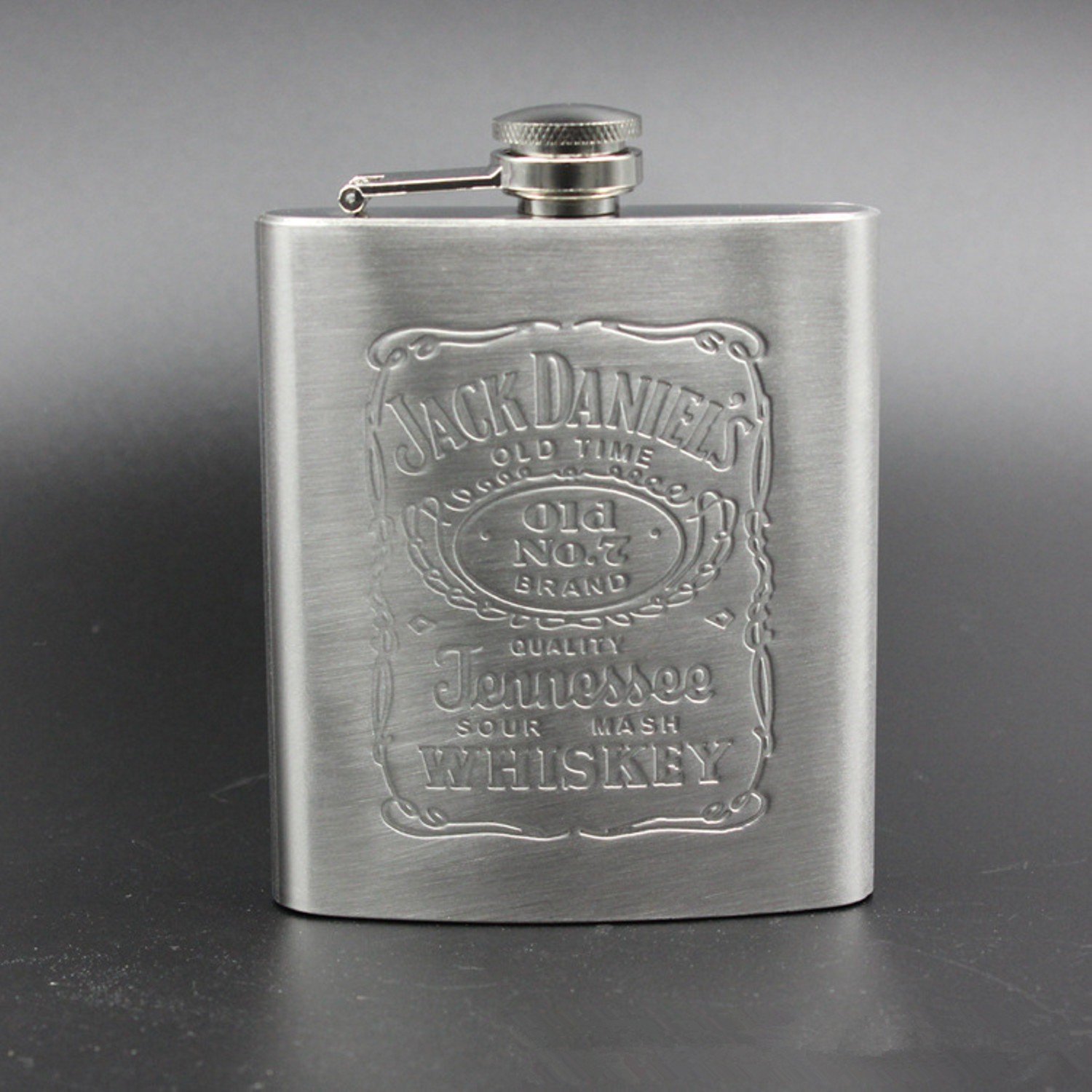 With Box Portable Stainless Steel Hip Flask 7oz Embossed Flagon Flasks Russian Wine Beer Whiskey Bottle Alcohol