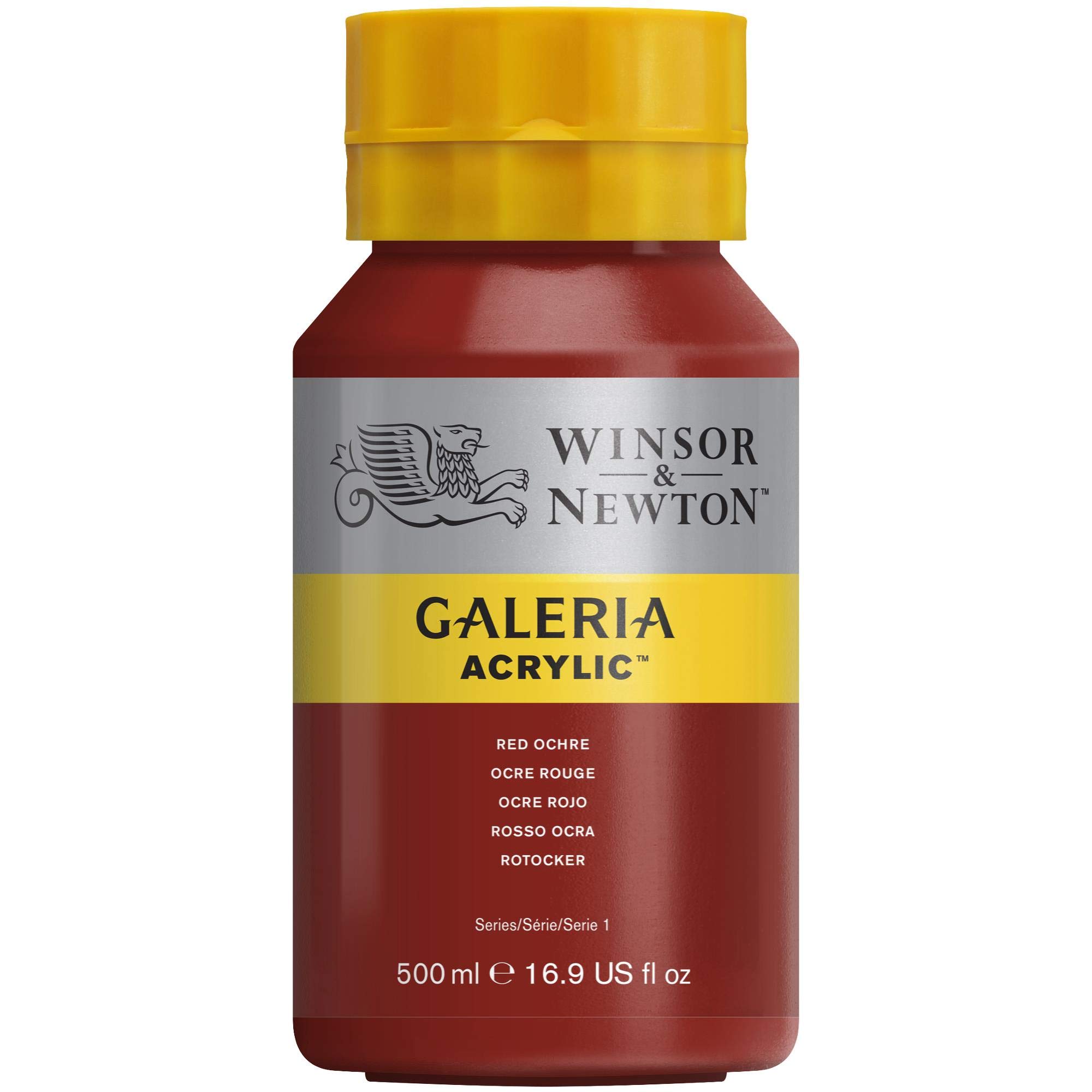 Winsor & Newton 2150564 Galeria Acrylic Paint, High Pigmentation, Non-fading, Butter Consistency, 500 ml Pot - Red Ochre