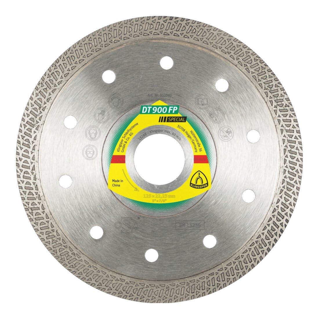 Klingspor 331039 DT 900 FP 23 mm 1/4 x 10 mm Diamond Cutting Discs 115 x 1/4 x 22 Contoured Cutting Edge (Inhalt: 1)