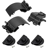 CIJUFOI Left Side Battery Side Cover Clips Mounting Seat Side Cover Clip Set Motorcycle Plastic Compatible with Harley Sportster Xl883 Xl1200 48 72