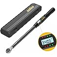 TAGVIT 1/2 Inch Drive Digital Torque Wrench, 12.5-250.8 Ft.lb/17-340 Nm Electronic Torque Wrench, ±2% Accuracy with Preset Value, Data Storage, Buzzer and LED Flash Notification for Motorcycle, Car
