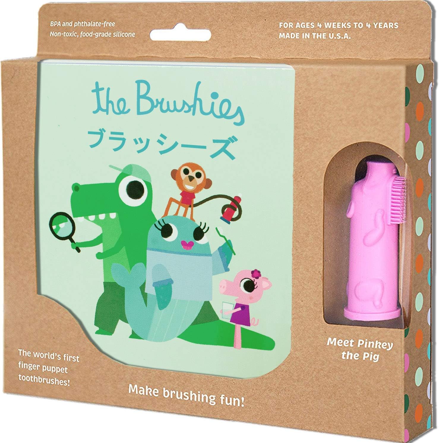 The Brushies - Baby and Toddler Toothbrush and Storybook - Pinkey The Pig!