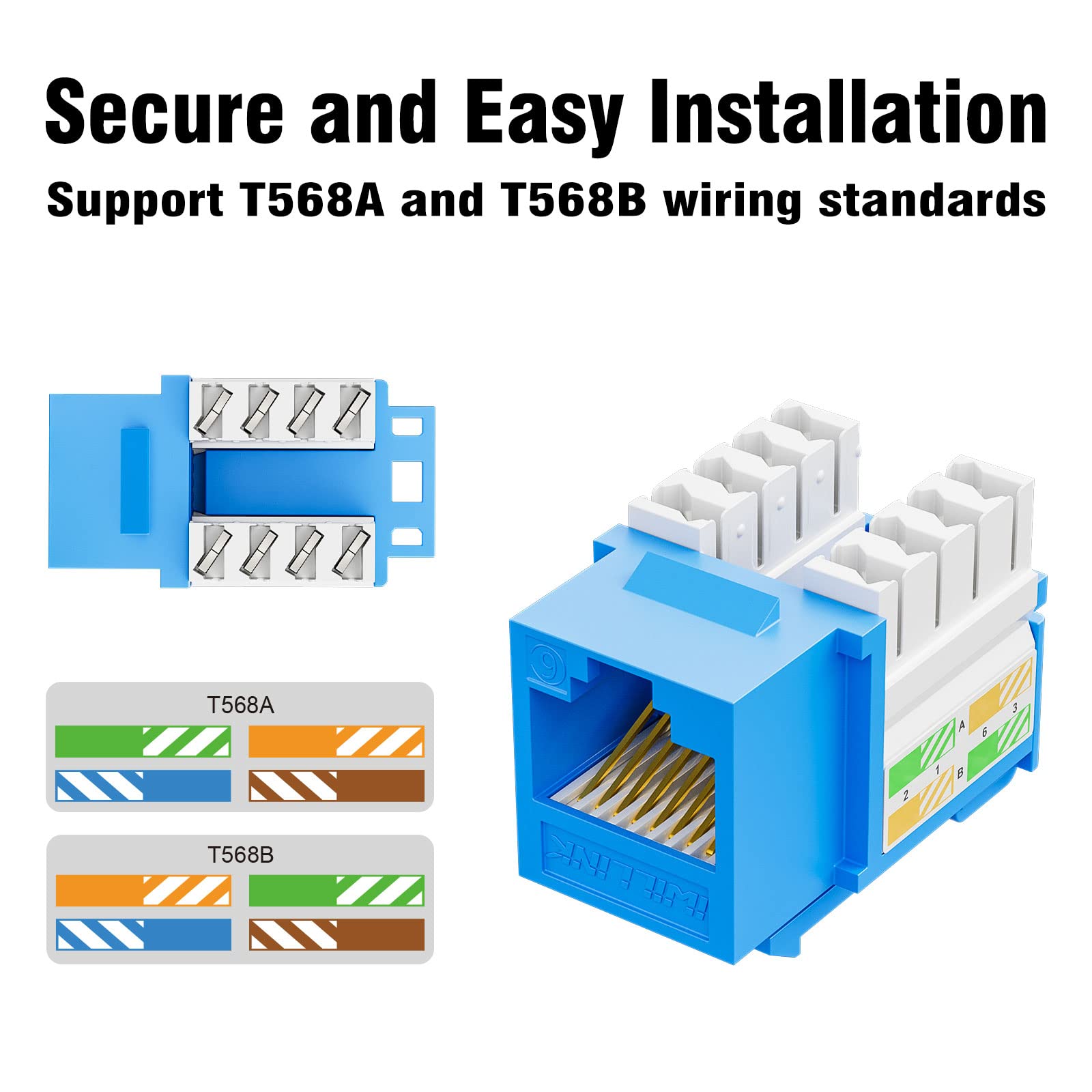 Mua iwillink 10Gbps Cat6 Keystone Jack, RJ45 Keystone Jack 25-Pack and ...