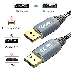 8K DisplayPort 1.4 Cable 25 Feet,Adoreen DP Cord