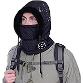 HUAMULAN Unisex Winter One Piece Balaclavas Hat Women Slouchy Fleece Hoodie Face Shield Mask Waterproof Earmuff Ski Snow Hats