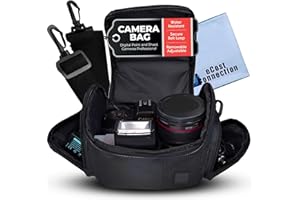 Medium Soft Padded Camera Equipment Bag/Case for Nikon, Canon, Sony, Pentax, Olympus Panasonic, Samsung & Many More + eCostCo