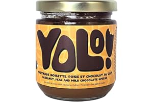 Yolo Hazelnut, Pear and Milk Chocolate Spread, Made in Quebec, Preservative-Free