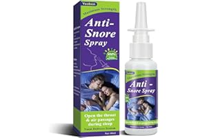 YUABEN Anti Snoring Nasal Spray, Anti Snoring Devices, Natural Anti Snoring Solution， Fast Snore Stopper for Better Breathing Relief, Helps Open The Throat & Airway While Sleeping, 60ml