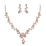 BriLove Women's Wedding Jewelry Leaf Cluster Flower