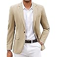COOFANDY Mens Blazer Jacket One Button Casual Suit Jackets Stretch Knit Sport Coat